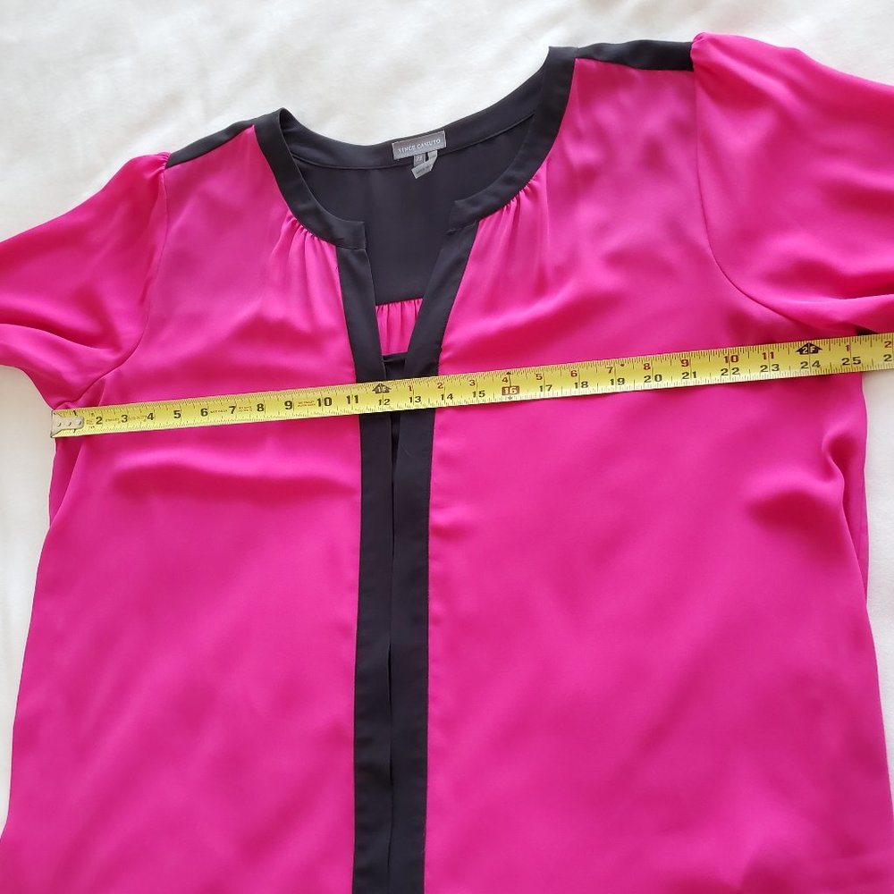 Vince Camuto Plus Size 2X Pink Black LS Top NWT - Picture 11 of 14